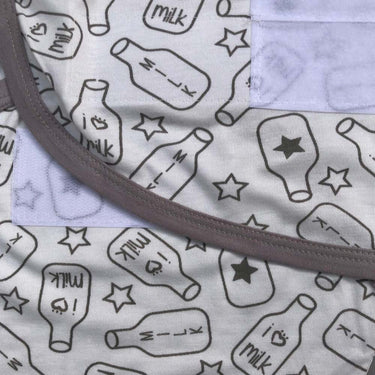 Swaddle Sheet - Milk Design White